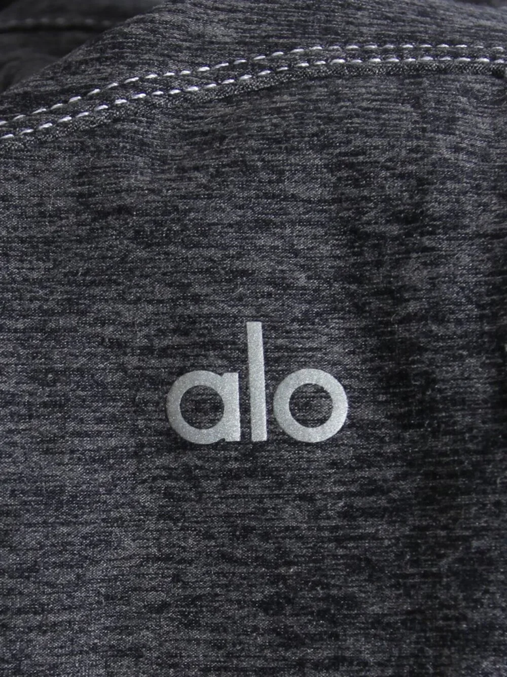 ALO Yoga High-Waist Alosoft Revel Legging Dark Grey Heather Ribbed Size Small